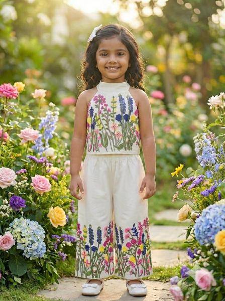 Rang basanti co ord set cotton Wholesale children clothing manufacturers in Pune